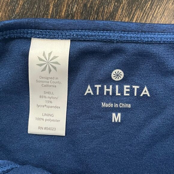 Athleta Aqualuxe Swimsuit Women’s Medium Blue Two Piece Strappy 212829 - Picture 3 of 10